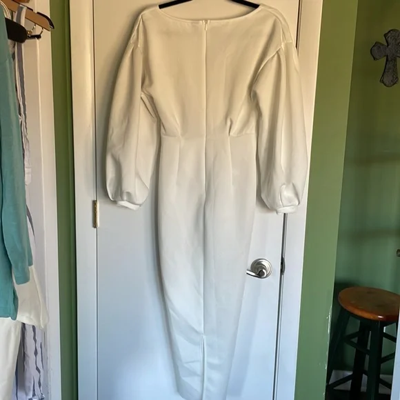 SHEIN White Long Sleeve Dress - Picture 6 of 7